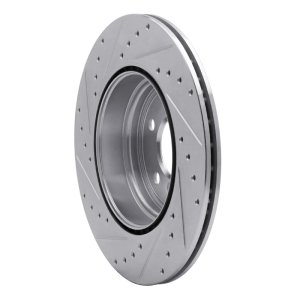 BMW 435I Brake Rotor (1) - Rear Right - R1 Concepts - Drilled & Slotted - Silver - `12-`20